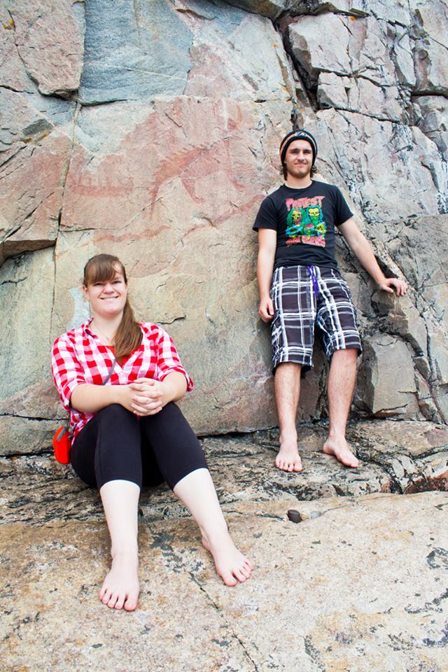 (At The Agawa Rock Pictographs)